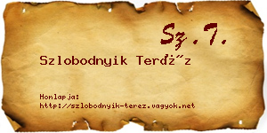 Szlobodnyik Teréz névjegykártya