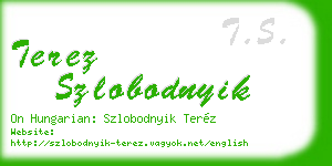 terez szlobodnyik business card