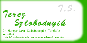 terez szlobodnyik business card